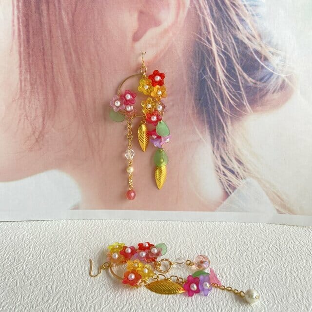 【SHARA】Petite fleurピアス・イヤリング。着画。